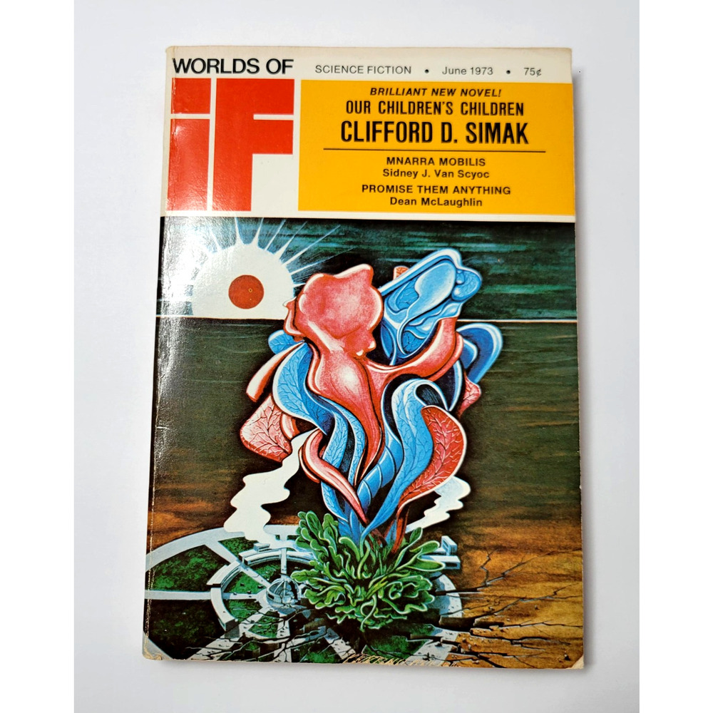Worlds Of IF Science Fiction Magazine June 1973 Our Children's Children Simak
